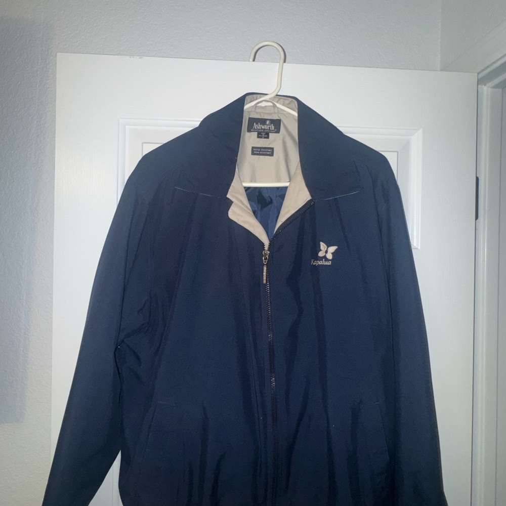 Ashworth Men's Navy Blue Golf Windbreaker